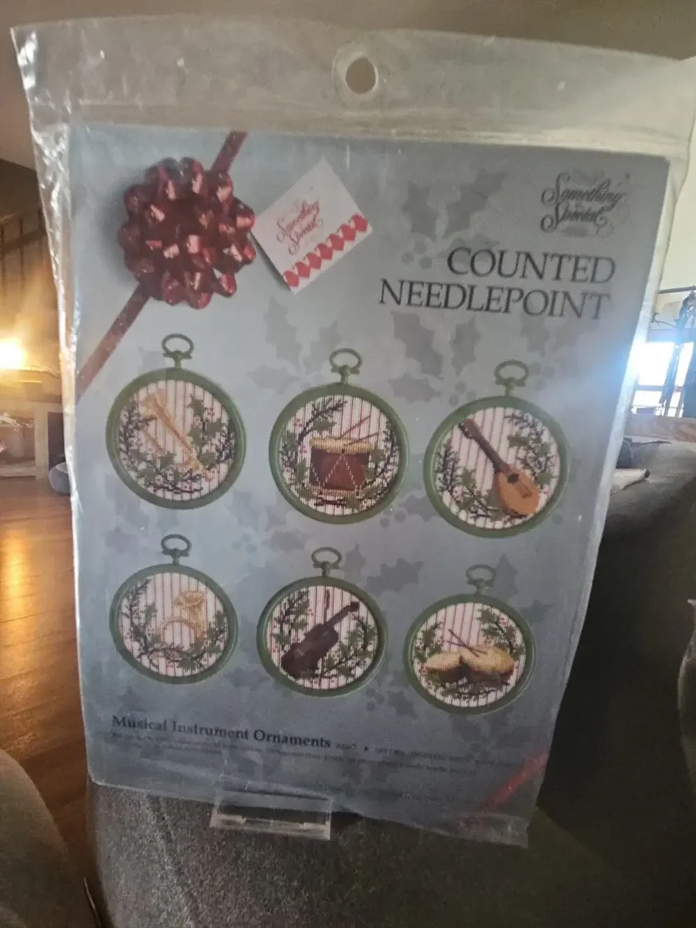Something Special Musical Instruments Ornaments counted needlepoint kit